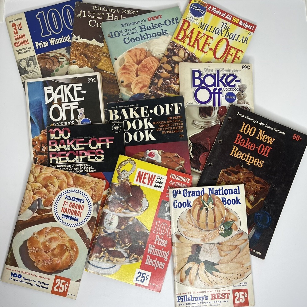 Vintage Pillsbury Recipe Booklet Mini Cookbook Product Advertising Bake Off MCM‎